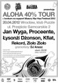 Proceente z papugą zapraszają na najbliższe koncerty ALOHA 40% TOUR + konkurs na support MHHF 2012