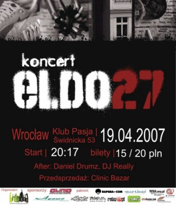 PIERWSZY W POLSCE KONCERT PROMUJĄCY NOWĄ PŁYTĘ ELDO 27.