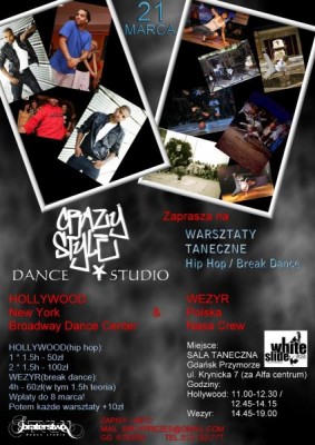 Warsztaty taneczne z Hollywoodem - Szkoła tańca Crazy Style