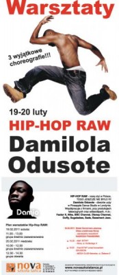 Warsztaty HIP-HOP RAW z Damilola Odusote | Kraków 18 luty | Katowice 19 - 20 luty