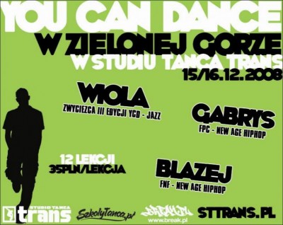 Zielona Gora / Warsztaty z Finalistami You Can Dance - WIOLA - GABRYS - BLAZEJ - w ST TRANS