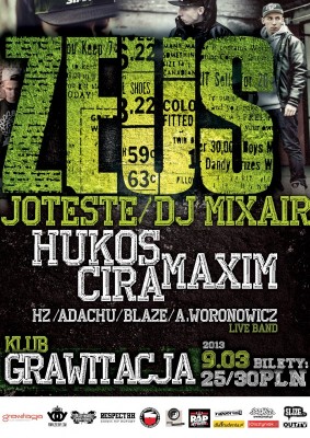 ZEUS x JOTESTE x DJ MIXAIR / HUKOS x CIRA @ GRAWITACJA