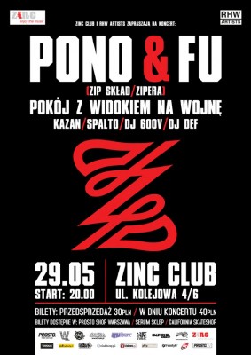 Koncert PONO&FU w ZINC CLUB