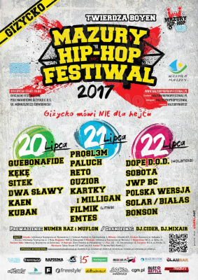 Oficjalny Plakat Mazury Hip Hop Festiwalu 2017!