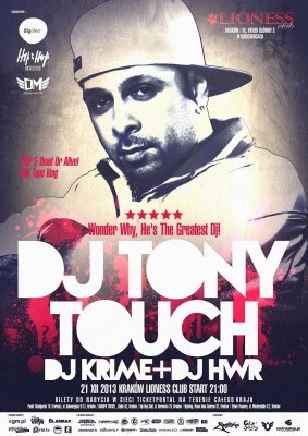 DJ Tony Touch po raz pierwszy w Polsce!