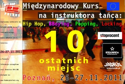 UWAGA !!! pozostało już tylko ostatnich 10 miejsc na Jubileuszowej edycji Kursu Instruktorskiego w Poznaniu