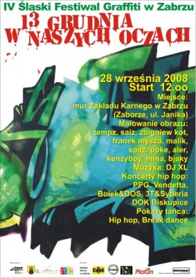 IV Śląski Festiwal Graffiti w Zabrzu „13 grudnia - w naszych oczach”