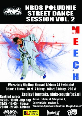 NBDS Południe Street Dance Session vol. 1 - Warsztaty Hip Hop, House i African z Meechem w Lublinie !