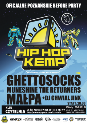 Before Party Hip Hop Kemp 10 - Ghettosocks Małpa Rerturnes
