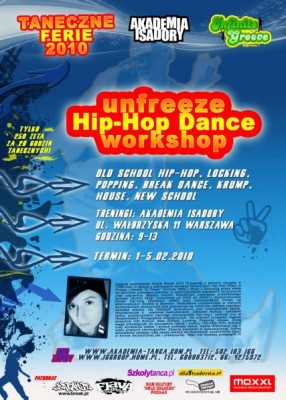 Unfreeze Hip-Hop Dance Workshop w WARSZAWIE!!!