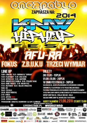Afu-Ra, Fokus, Trzeci Wymiar, Z.B.U.K.U i inni na KNW HIP-HOP FEST 2014