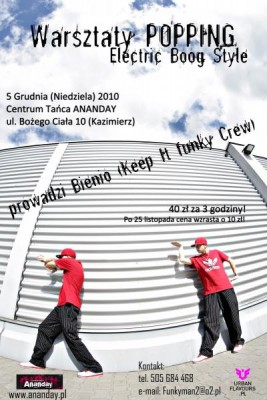 Warsztaty Popping (Electric Boog Style)- Bienio