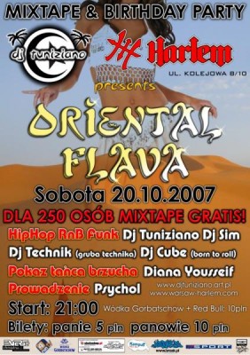 DJ TUNIZIANO ORIENTAL FLAVA - BIRTHDAY AND MIXTAPE PARTY
