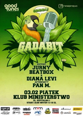 Gadabit, Jurny Beatbox, Diana Levi + Pan M w Krakowie!