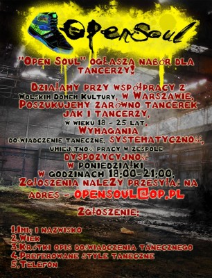 NABÓR DO GRUPY TANECZNEJ OPEN SOUL