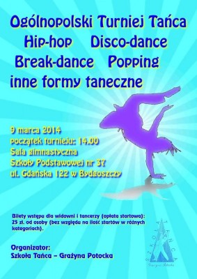 Ogólnopolski Turniej Tańca  Hip-hop, Disco-dance, Break-dance,   inne formy taneczne