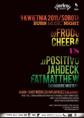 BURN MUSIC NIGHT - DJ Frodo Cheeba  vs  Dj Positivo Jahdeck Fatmatthew