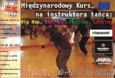 JUŻ TYLKO  POZOSTAŁ MIESIĄĆ DO Międzynarodowego Kursu instruktorskiego, 19-20.03.2011 Poznań