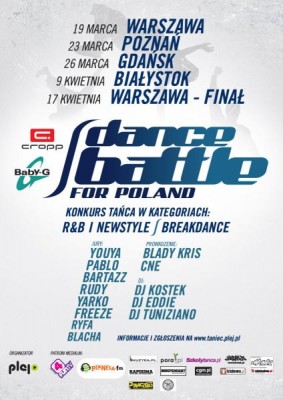 Cropp Baby-G Dance Battle For Poland 2010 - konkurs tańca w kategoriach R&B/New Style oraz Breakdance!