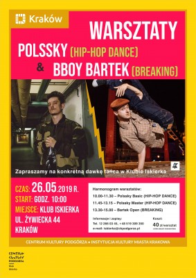 Warsztaty Polssky (HIP-HOP DANCE) & Bboy Bartek (BREAKING)