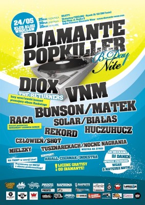 Diamante & Popkiller B-Day Nite - Wrocław, 24 maj @ Klub Alibi