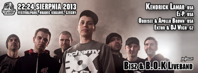 HIP HOP KEMP 2013  Kolejna odsłona: Bisz & B.O.K Liveband + Ektor & DJ Wich!