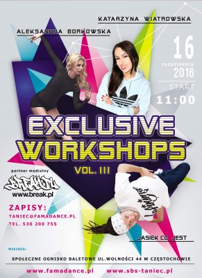 Warsztaty taneczne Exclusive Workshops III  w Częstochowie 16.10.2016