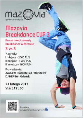 MAZOVIA BREAK DANCE CUP 3 edycja - 4500 PLN do wygrania