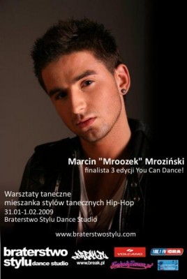 WARSZTATY TANECZNE Z MARCINEM MROZIŃSKIM w BRATERSTWO STYLU DANCE STUDIO