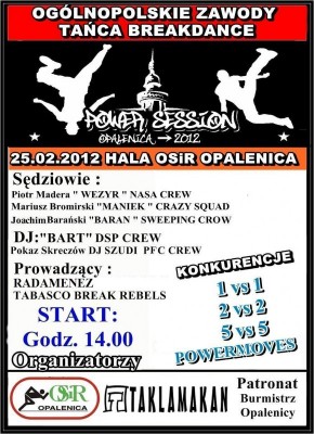  POWER SESSION 2012  - Zawody Breakdance Opalenica