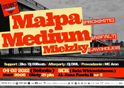 MAŁPA // MEDIUM // MIELZKY koncert live + Afterparty 