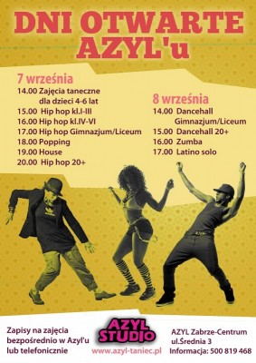 Dni otwarte AZYLu + Audycja czyli wytańcz sobie miejsce w najlepszych ekipach street dance!