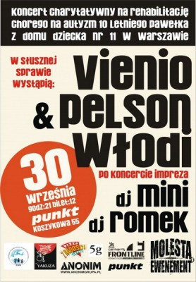IMPREZA CHARYTATYWNA NA RZECZ DOMU DZIECKA (VIENIO & PELE, WŁODI, HEMP GRU, DJ DOBRY CHŁOPAK, DJ MINI)