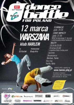 Zgłoś się do Cropp Baby-G Dance Battle For Poland 2011