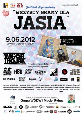 Festiwal Hip-Hopowy, akcja charytatywnaWszyscy gramy dla Jasia