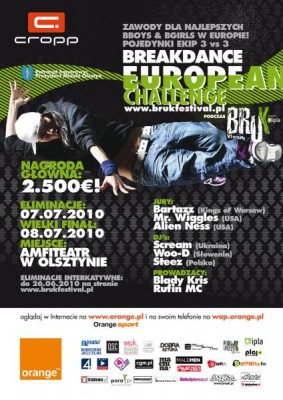 Breakdance European Challenge na Bruk Festivalu 2010