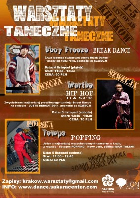 Warsztaty taneczne podczas STYLE SEASON vol. 1 w Krakowie, 4-5 listopada !