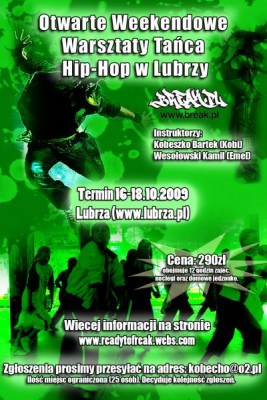 Otwarte Weekandowe Warsztaty Tańca Hip-Hop w Lubrzy